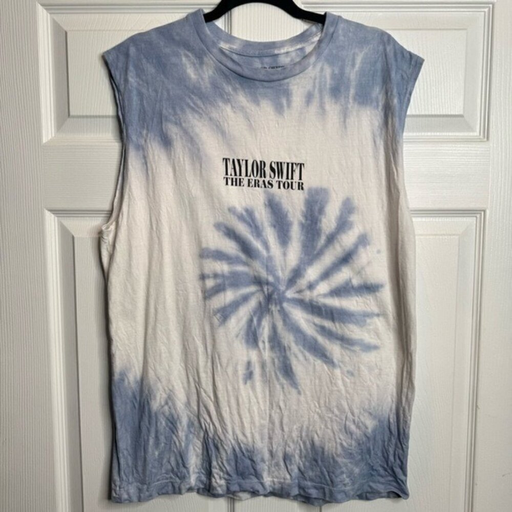 Taylor Swift The Eras Tour Tie-Dye Sleeveless T-Shirt Size Large